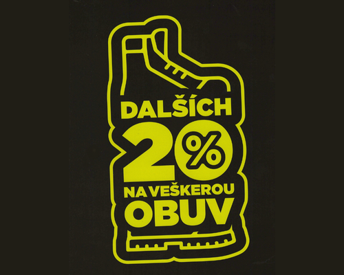 DODATEČNÁ sleva 20 % na obuv