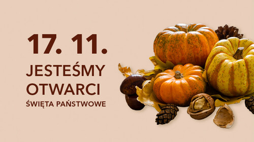 17 listopada jesteśmy otwarci