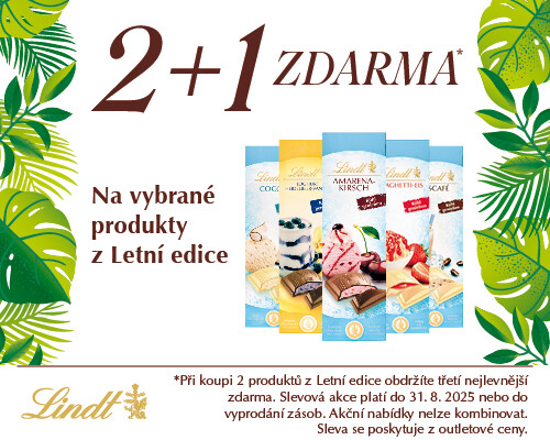 EXTRA akce 2+1 zdarma na vybrané produkty z Letní edice