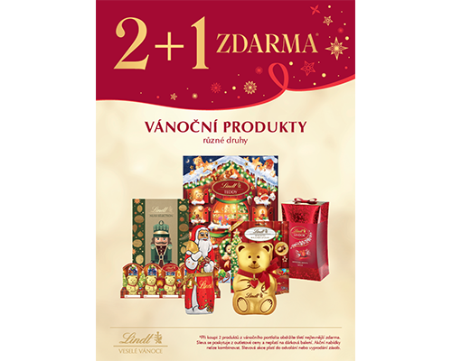 EXTRA akce 2+1 zdarma na vánoční produkty